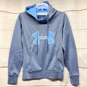 Under Armour ColdGear Hoodie Women's XS Blue Armour Fleece Semi-Fitted Pullover